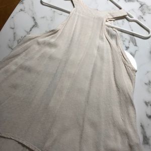 Off-white tunic top with button detail